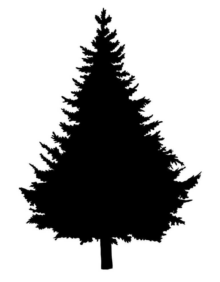 Pine Tree Silhouette clipart png free