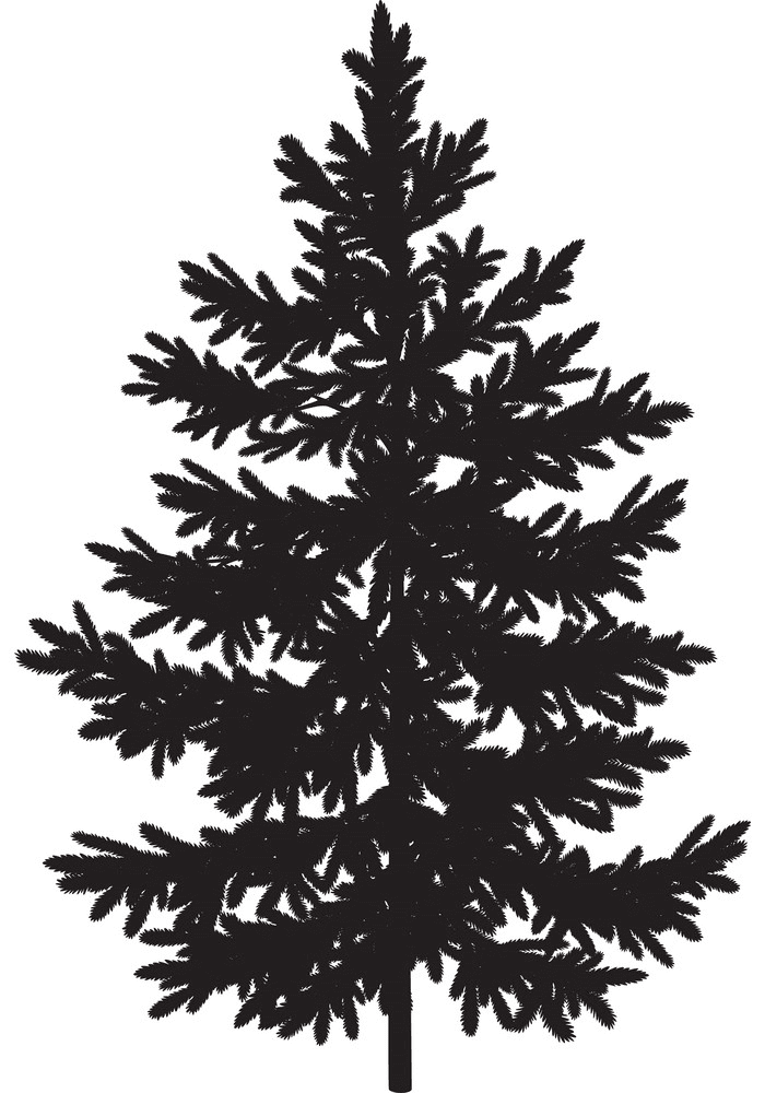 Pine Tree Silhouette image