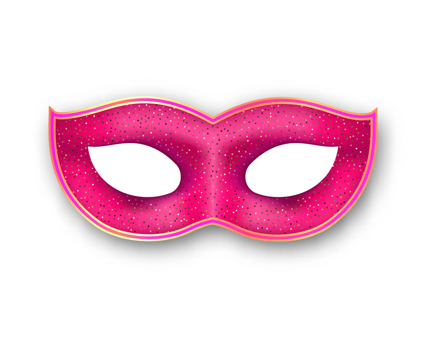 Pink Mardi Gras Mask clipart