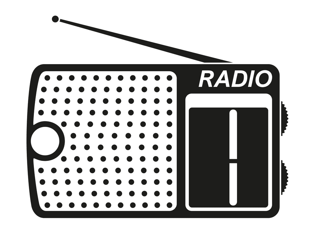 Radio Clipart Black and White free