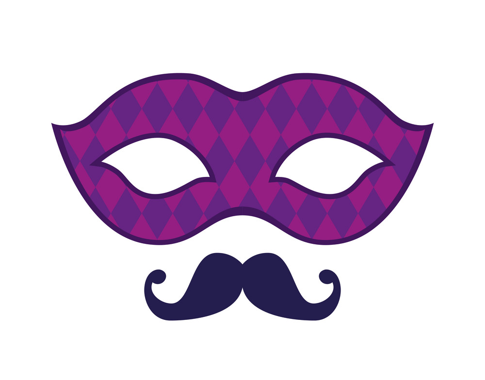 Red Mardi Gras Mask clipart 2