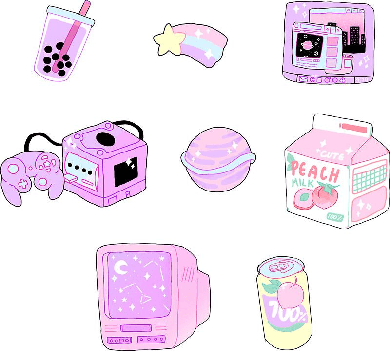 Aesthetic clipart stickers 3