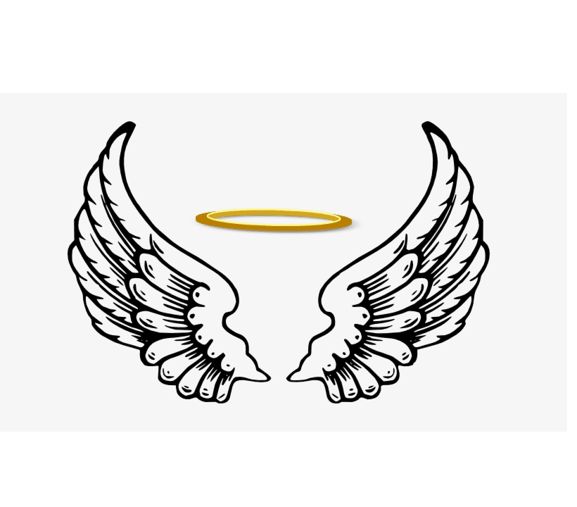 Angel Wings and Halo clipart free images