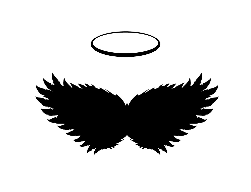 Angel Wings and Halo clipart image