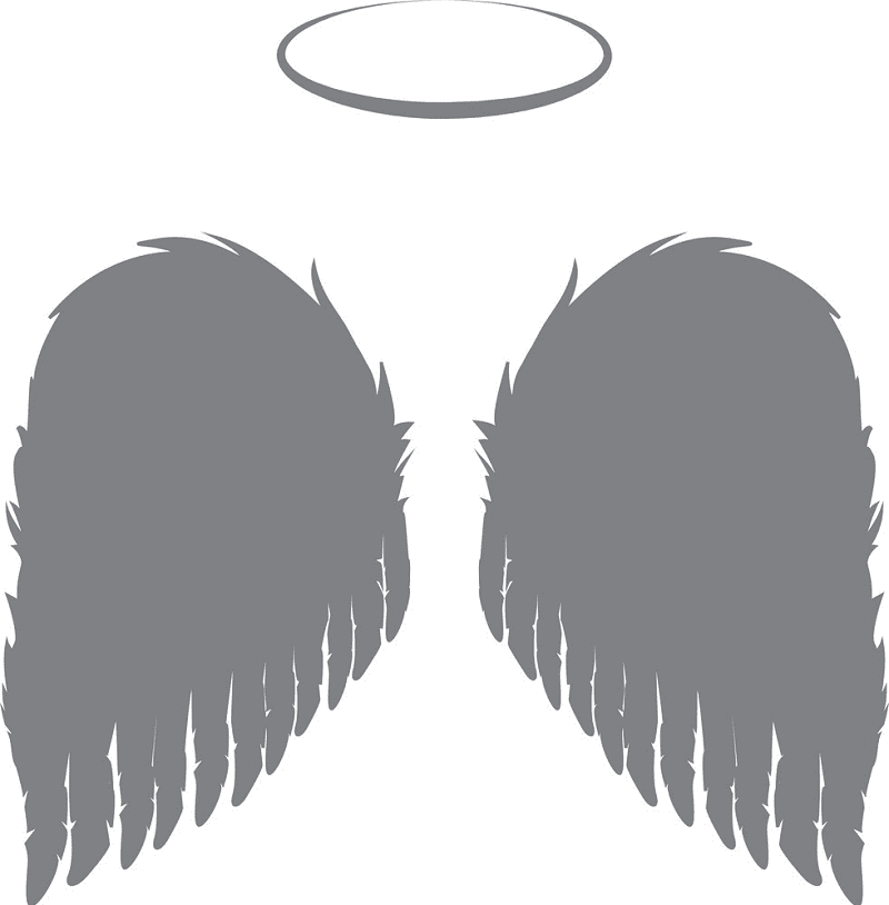 Angel Wings and Halo clipart images