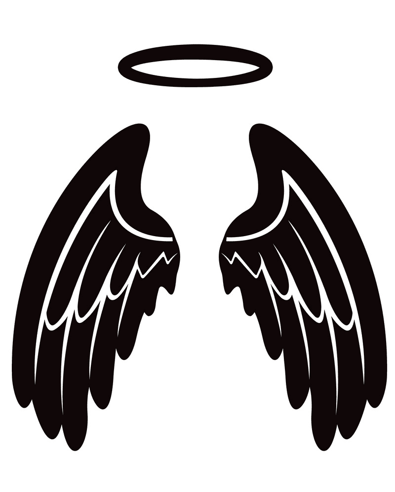 Angel Wings and Halo clipart png images