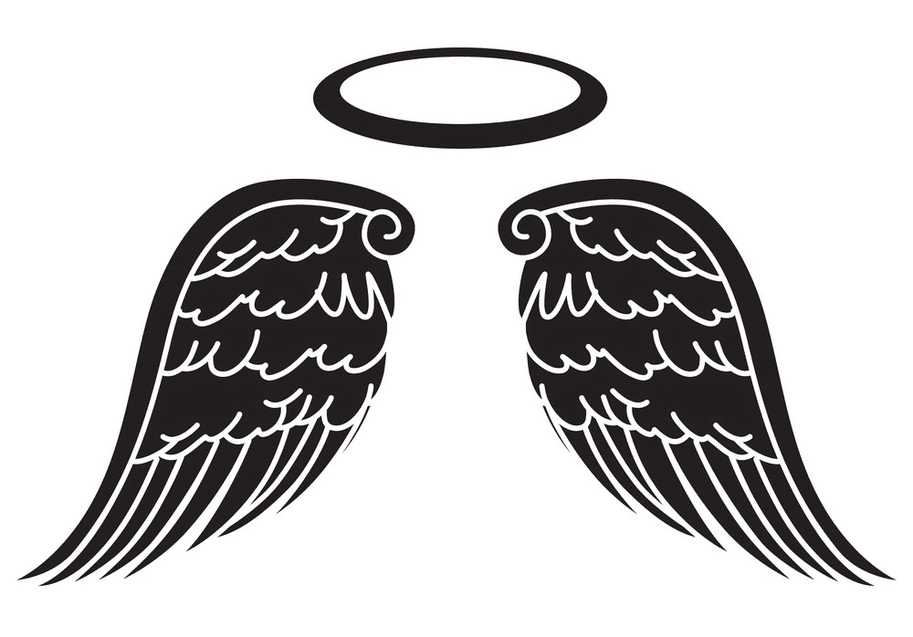 Angel Wings and Halo clipart png
