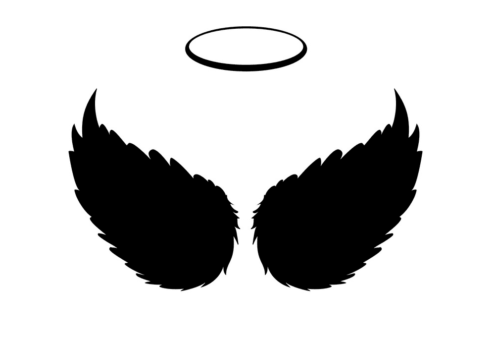 Angel Wings and Halo clipart