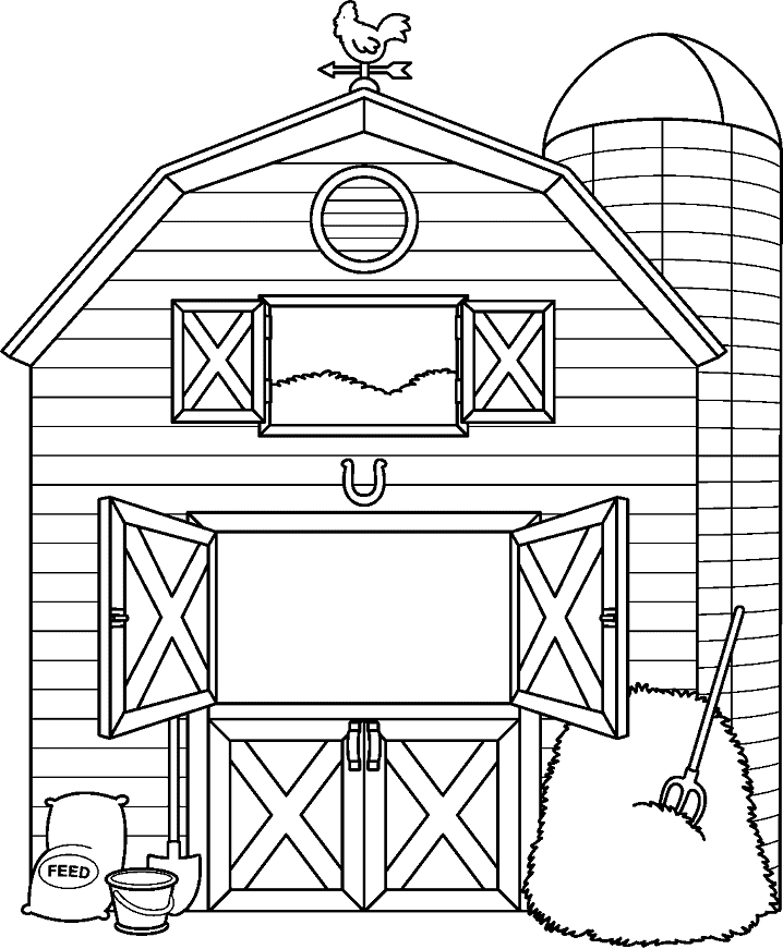 Barn Clipart Black and White 1