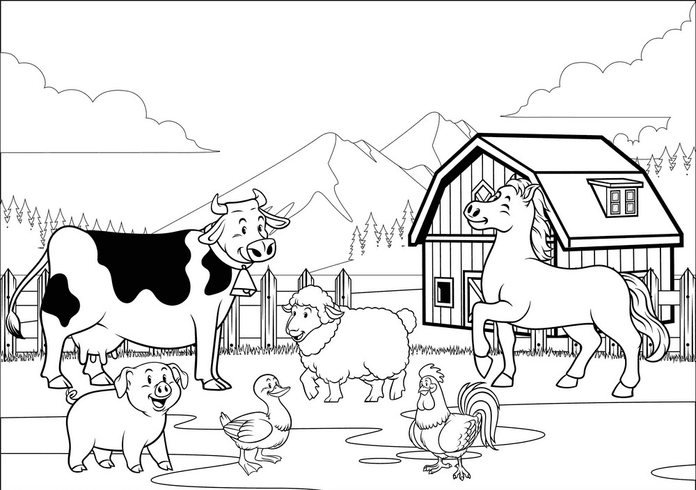 Barn Clipart Black and White free image