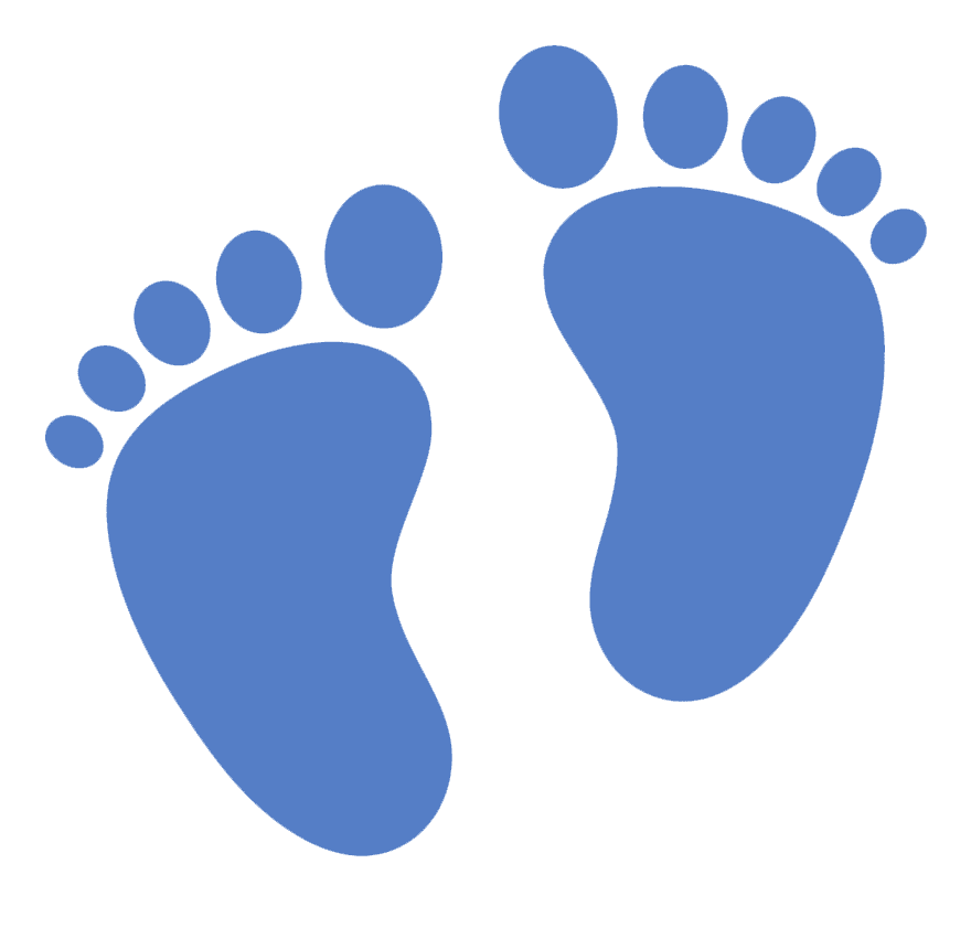 Blue Baby Feet clipart for free