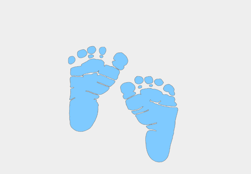 Blue Baby Feet clipart free image