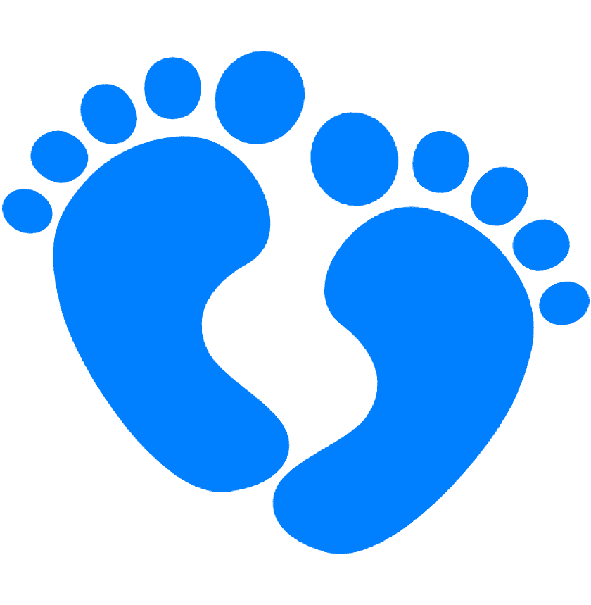 Blue Baby Feet clipart free