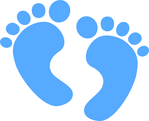 Blue Baby Feet clipart png free
