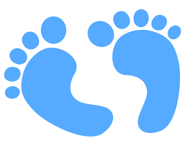Blue Baby Feet clipart