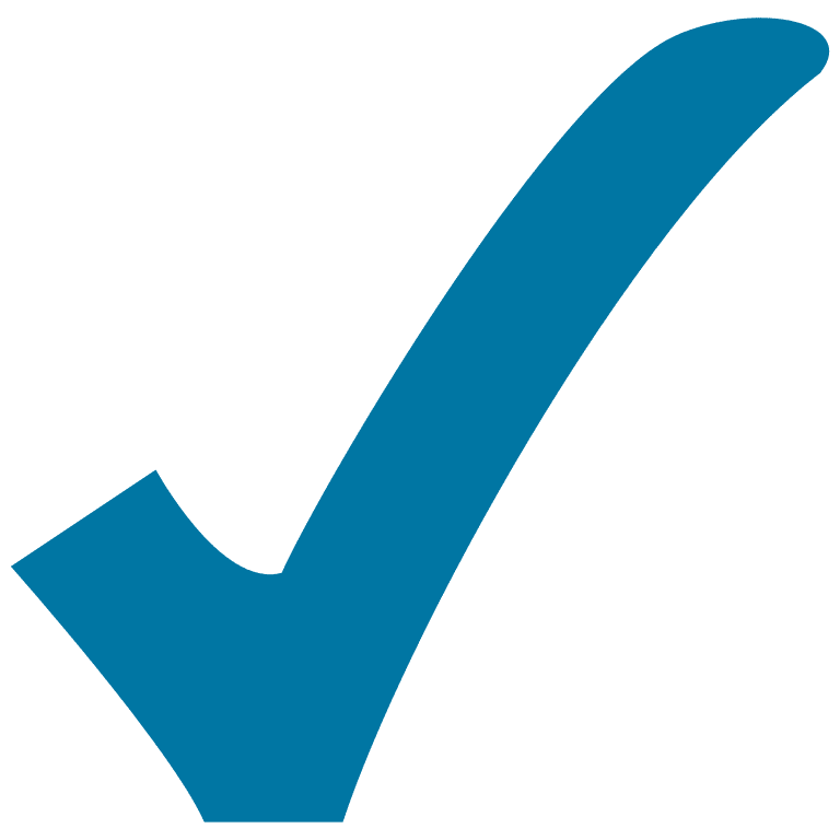 Blue Check Mark clipart free image