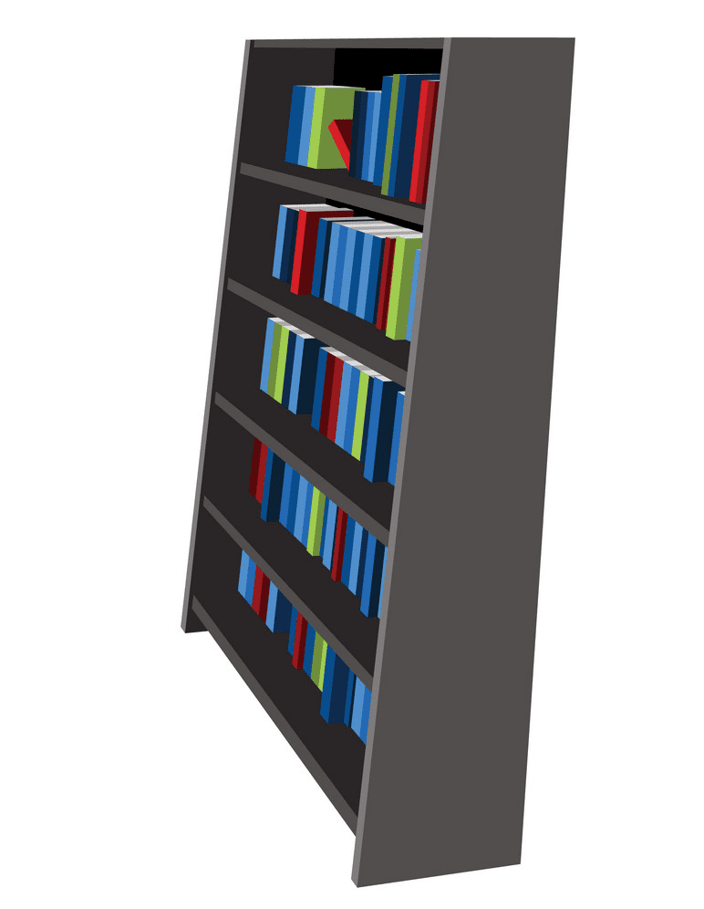 Bookshelf clipart 1