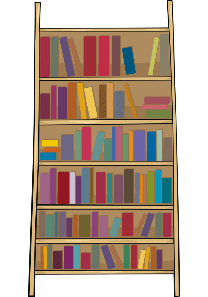 Bookshelf clipart 9