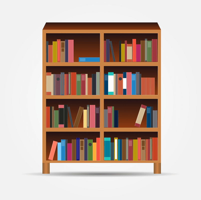 Bookshelf clipart png free