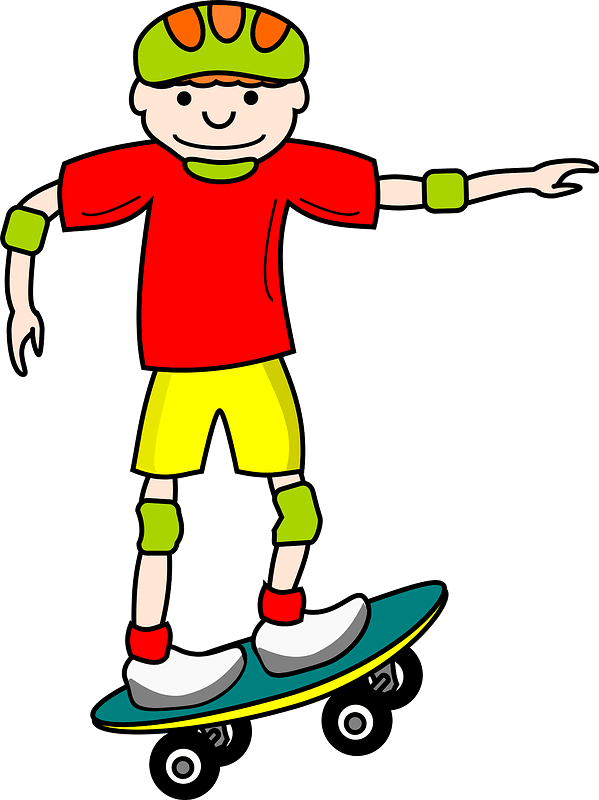 Boy Skateboard clipart transparent
