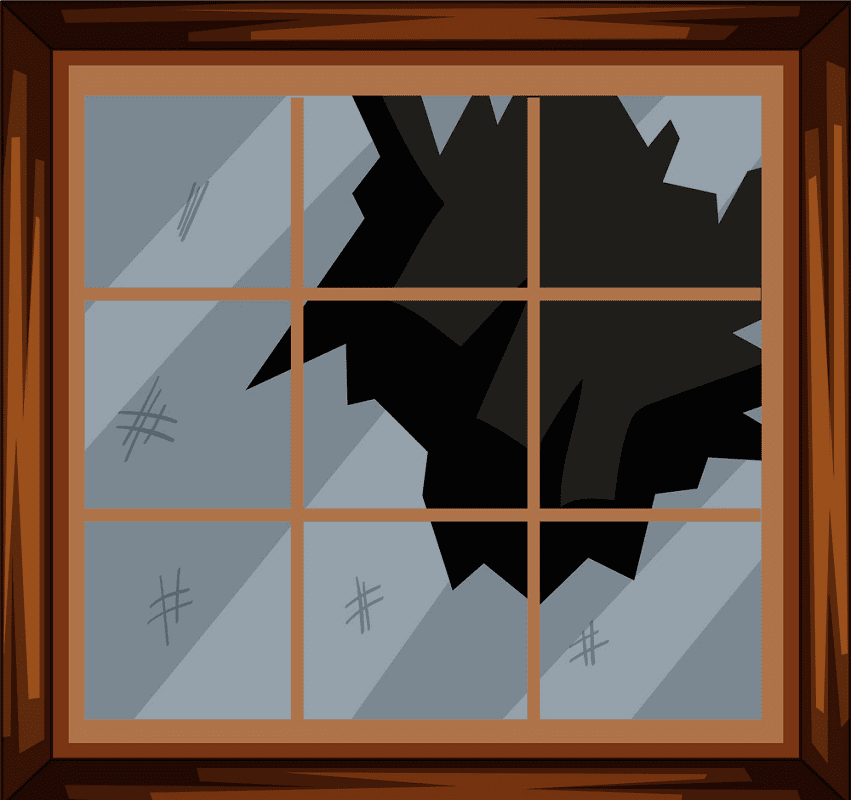 Broken Window clipart free