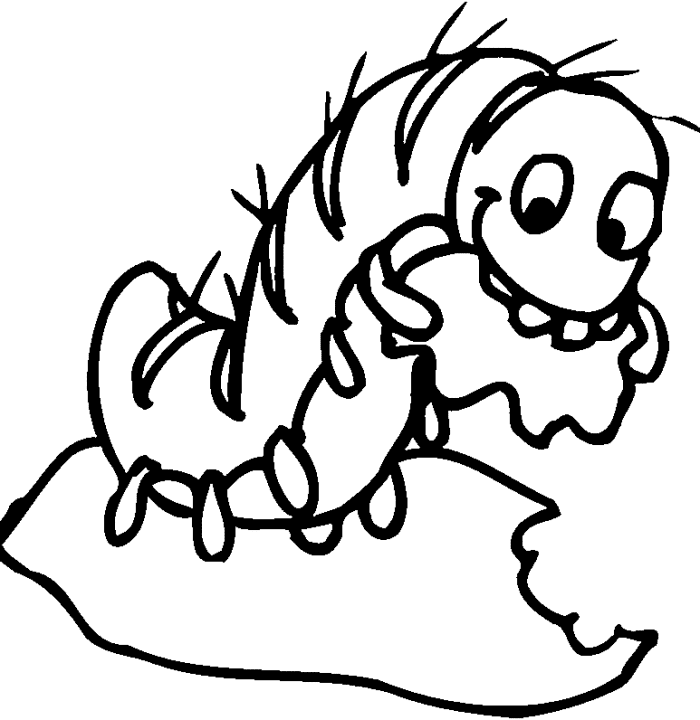 Caterpillar Clipart Black and White 1