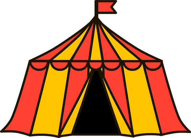 Circus Tent clipart transparent 7