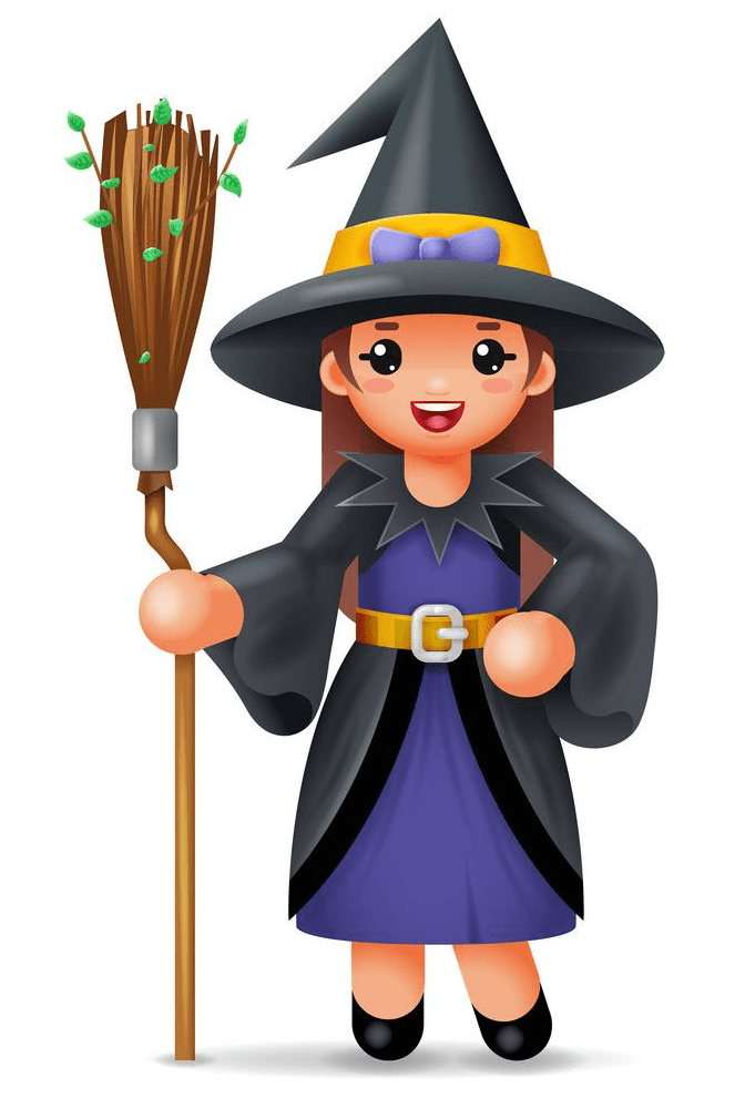 Cute Witch clipart 2