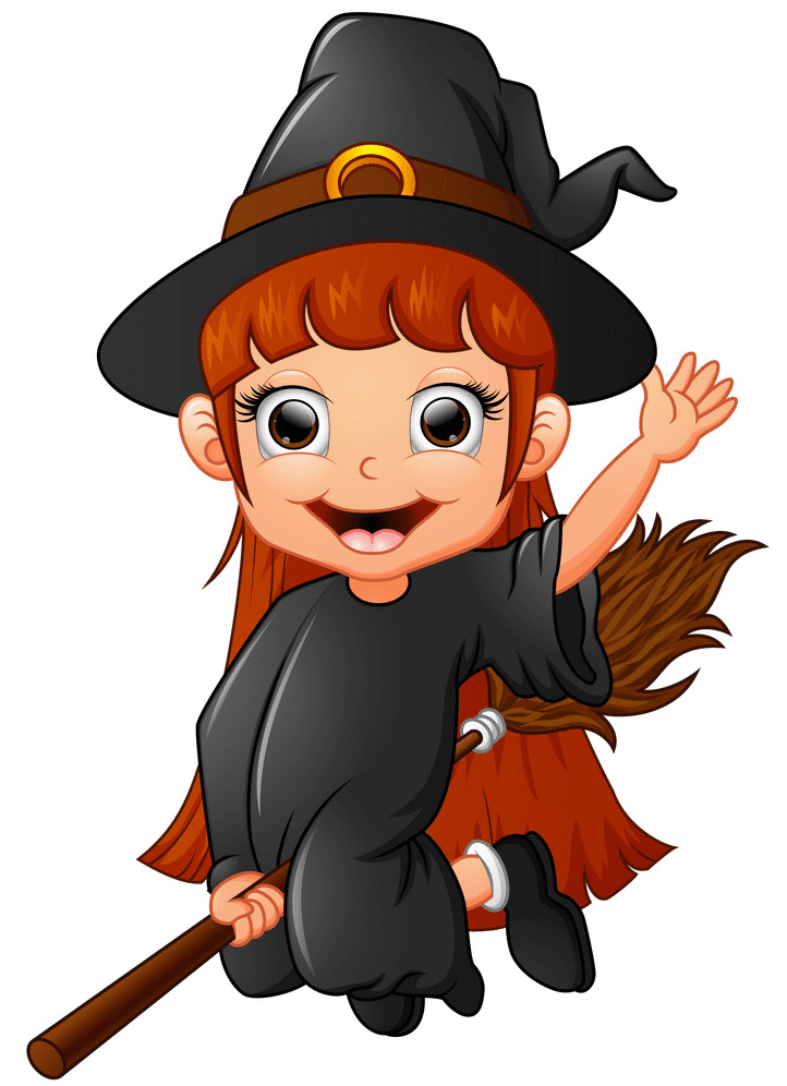 Cute Witch clipart png free