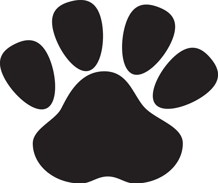 Dog Footprint clipart free images