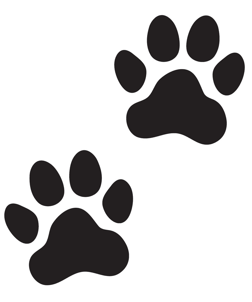 Dog Footprints clipart free