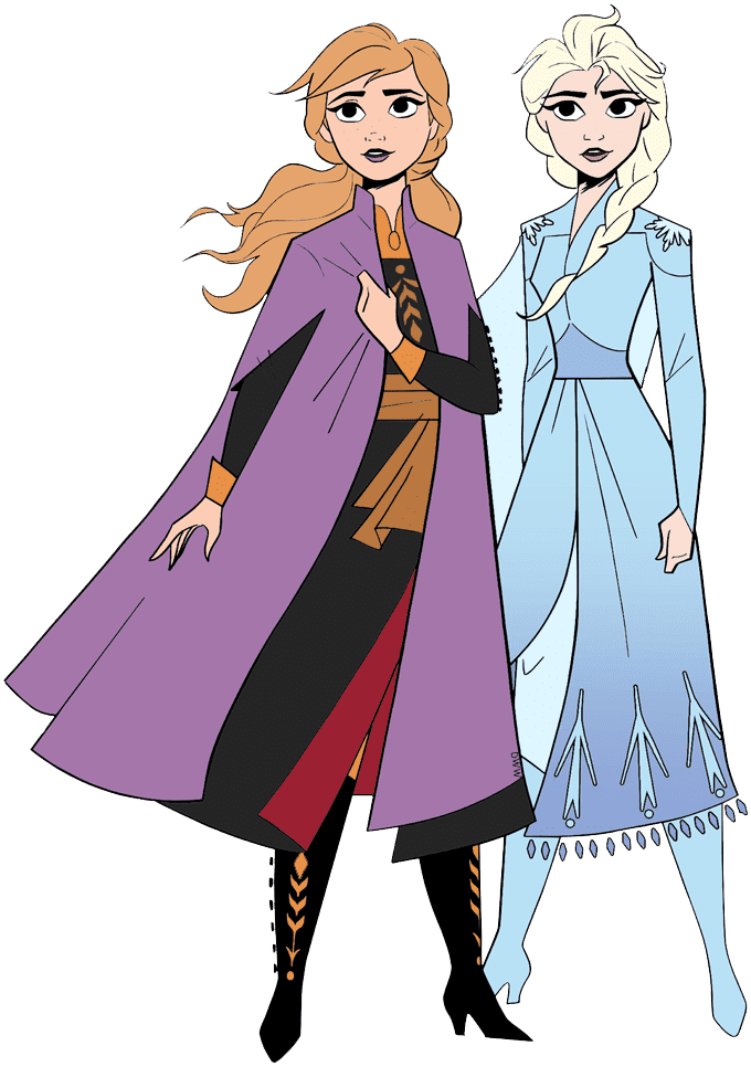 Elsa and Anna clipart free images