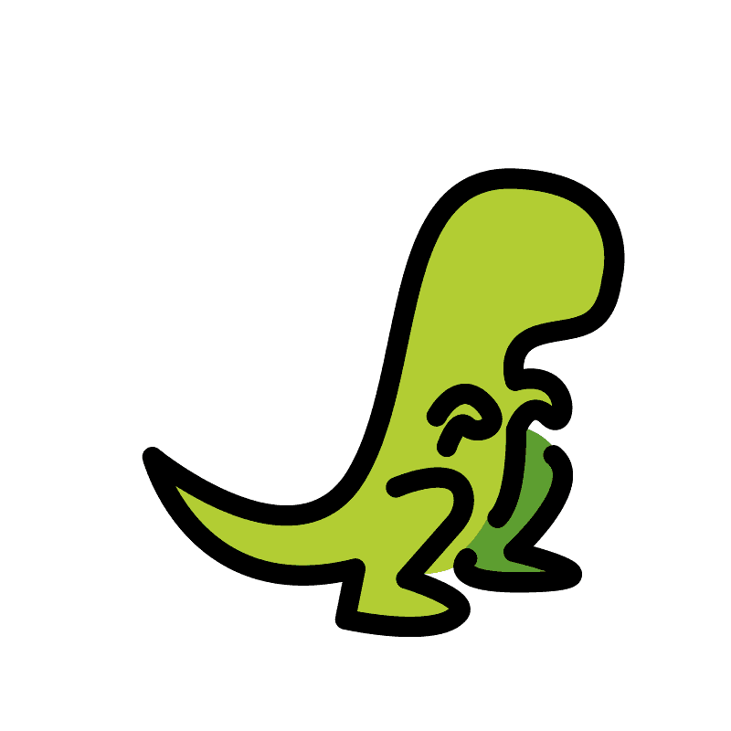 Emoji T-Rex clipart transparent