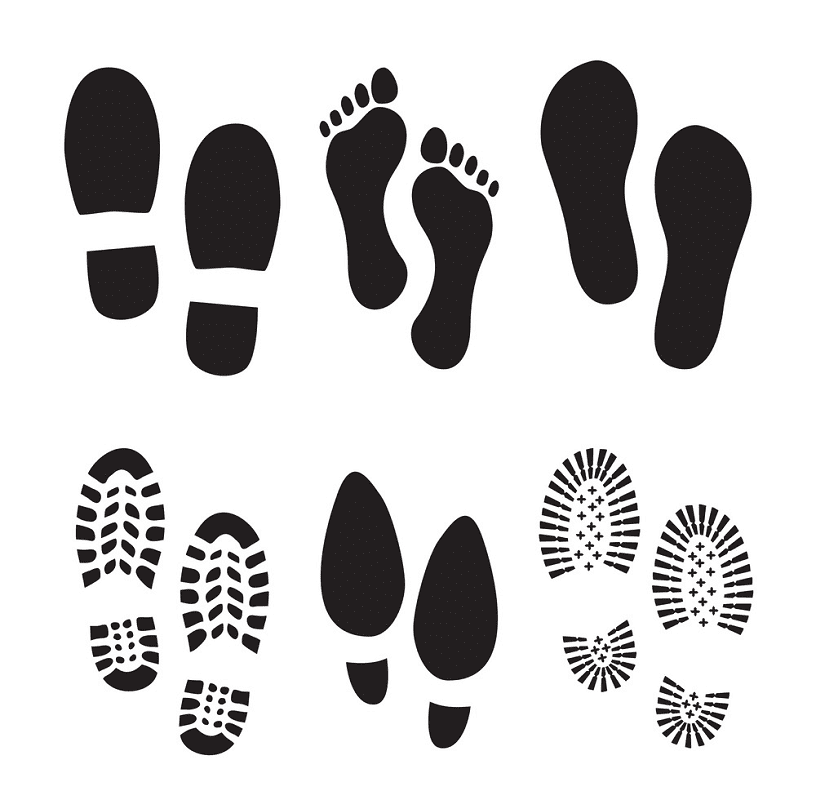 Footprints clipart for free