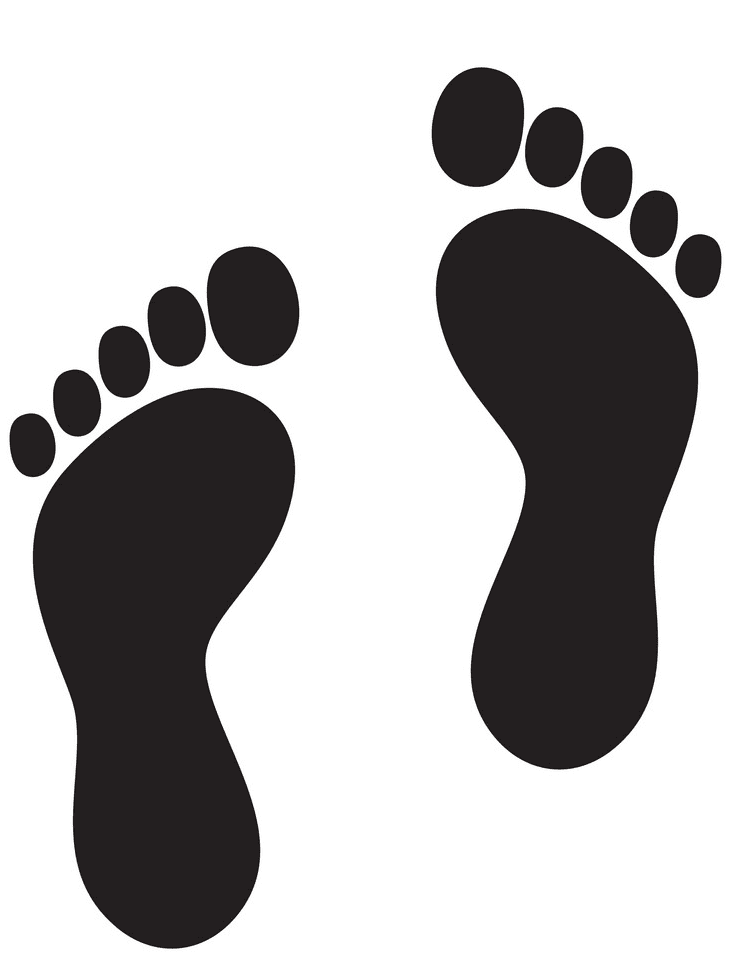 Footprints clipart free