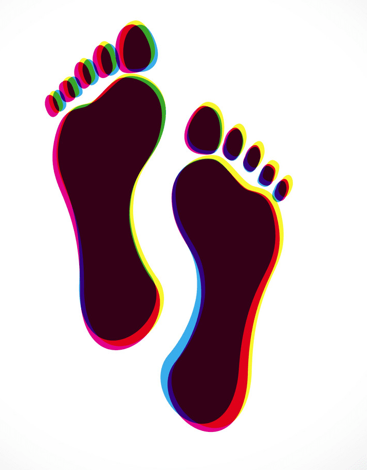 Footprints clipart image