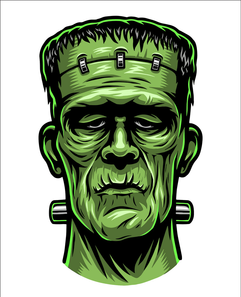 Frankenstein Head clipart