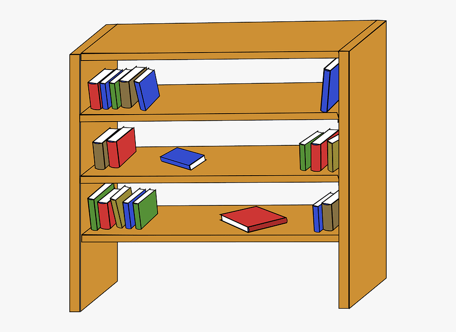 Free Bookshelf clipart