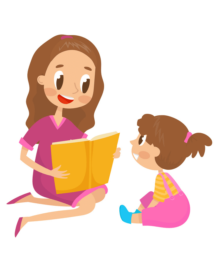 Free Mom and Daughter clipart image