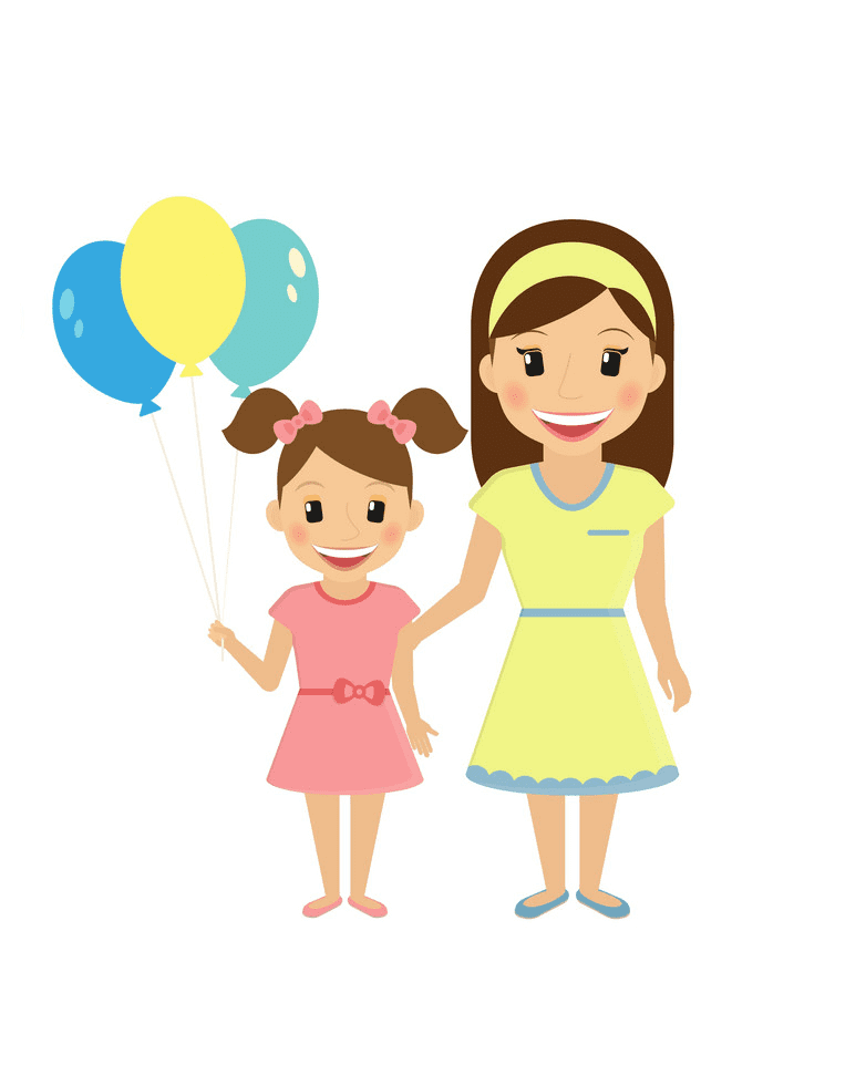 Free Mom and Daughter clipart png