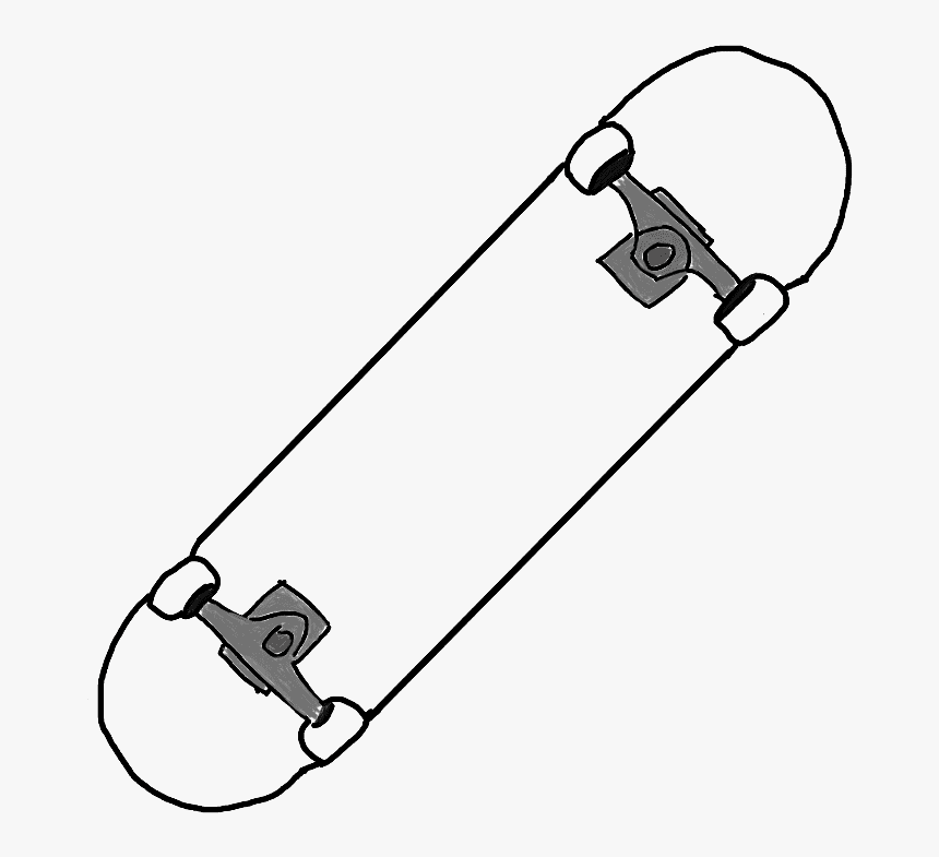 Free Skateboard Clipart Black and White png