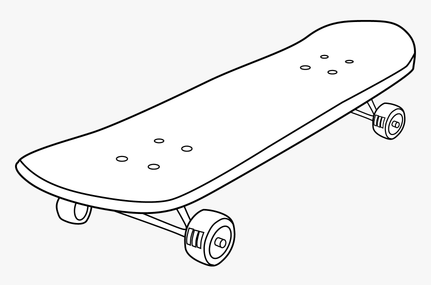 Free Skateboard Clipart Black and White