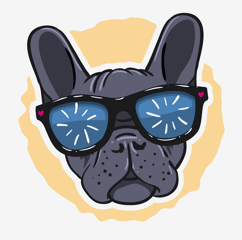 French Bulldog Face clipart png image