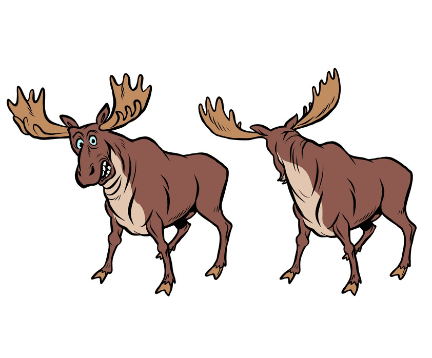 Funny Moose clipart