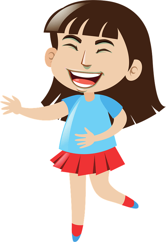 Girl Laughing clipart transparent