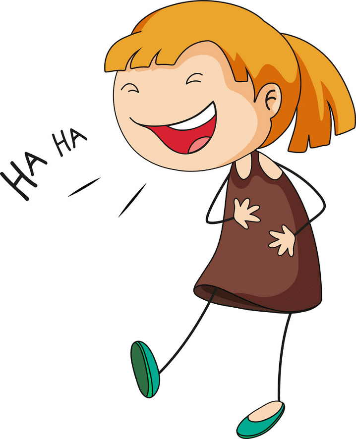 Girl Laughing clipart