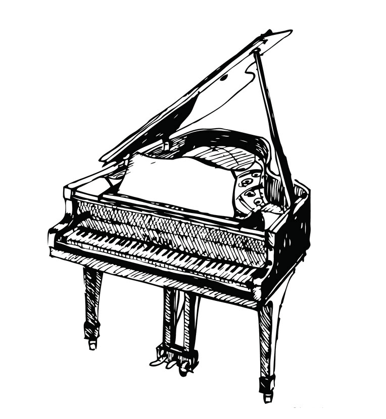 Grand Piano clipart free images