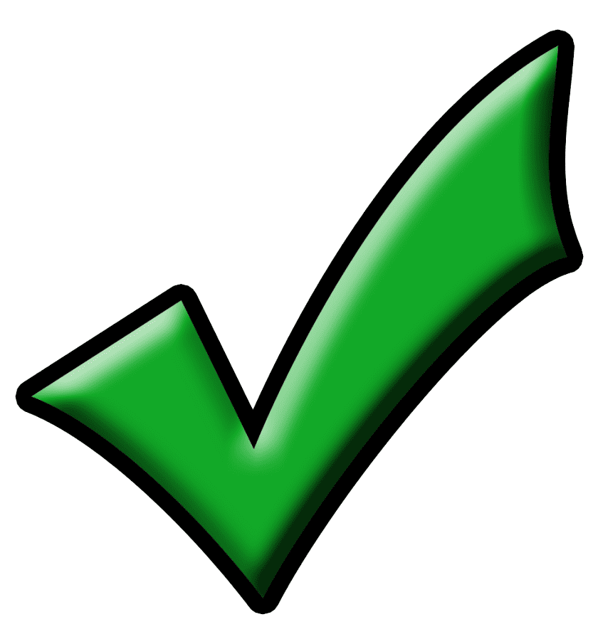 Green Check Mark clipart png free