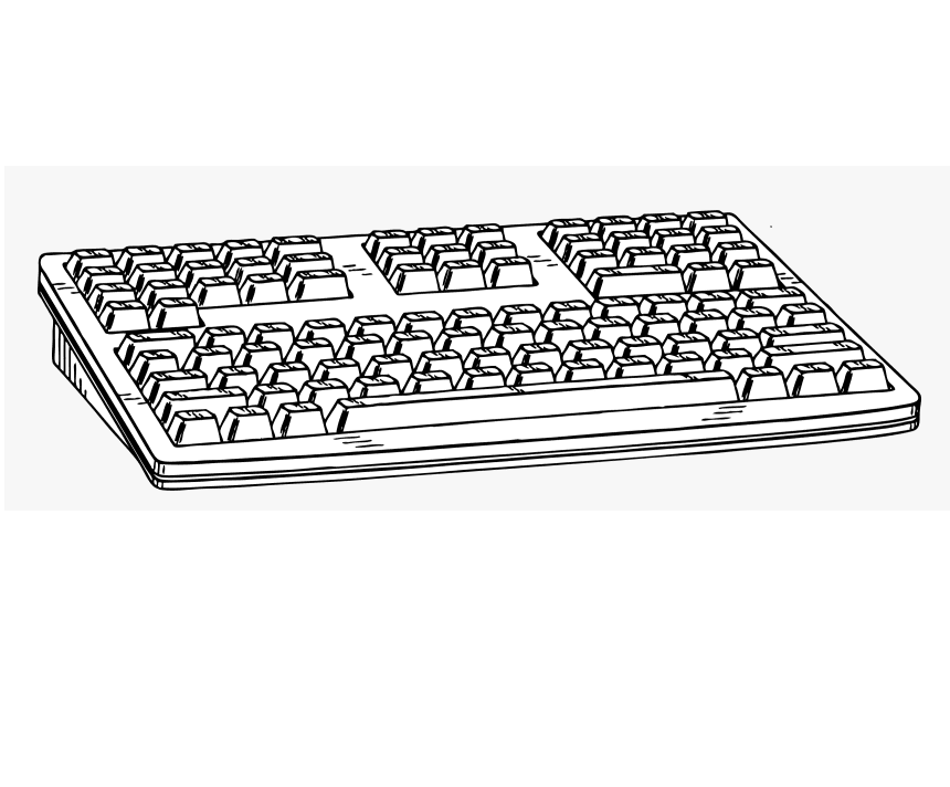 Keyboard Clipart Black and White free