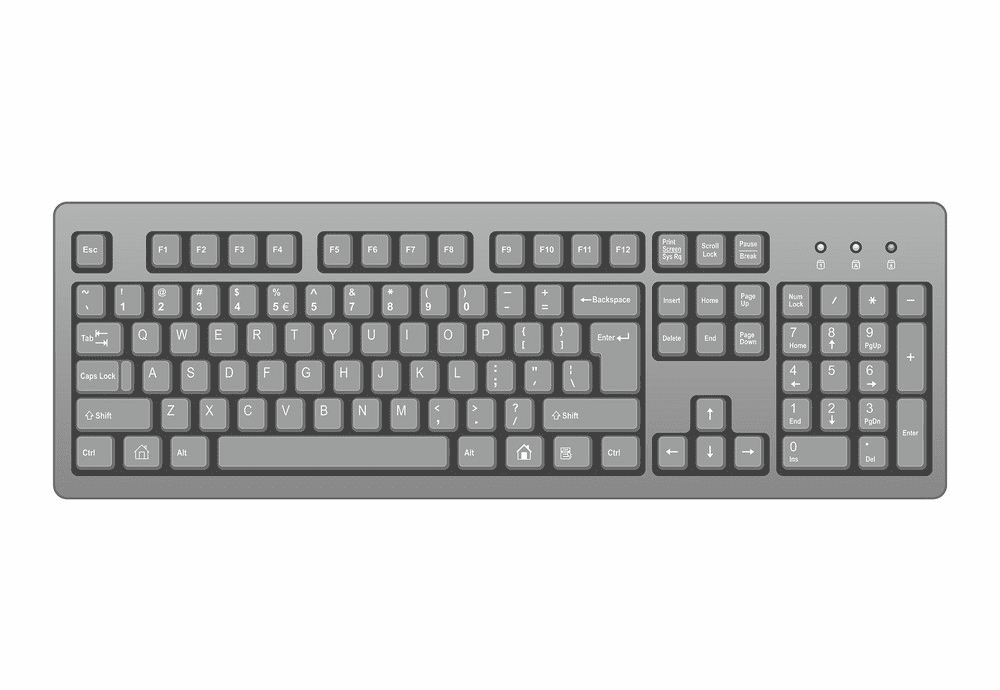 Keyboard clipart 3